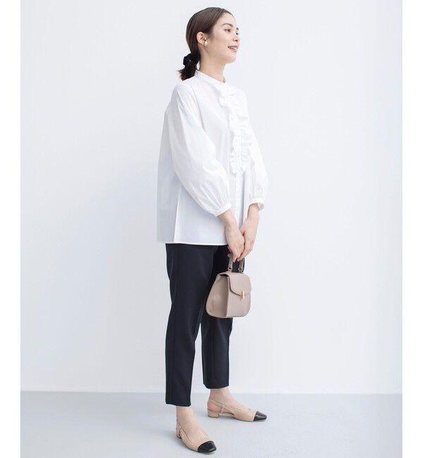 組曲「コンパクトシャーティング フリルブラウス」|シャツ・ブラウス|