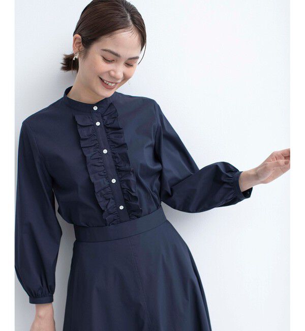 組曲「コンパクトシャーティング フリルブラウス」|シャツ・ブラウス|
