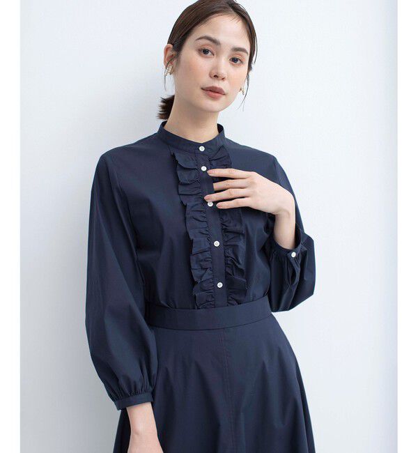 組曲「コンパクトシャーティング フリルブラウス」|シャツ・ブラウス|