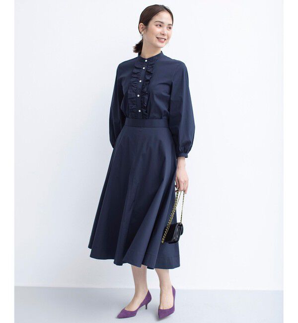 組曲「コンパクトシャーティング フリルブラウス」|シャツ・ブラウス|