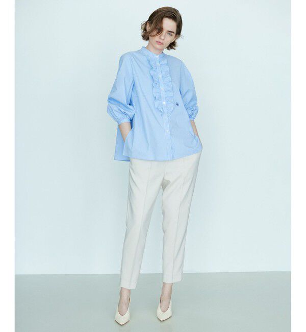 組曲「コンパクトシャーティング フリルブラウス」|シャツ・ブラウス|