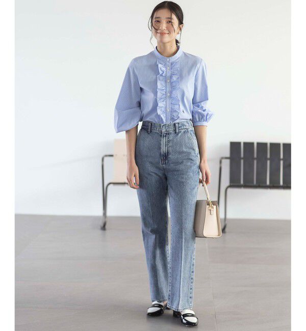 組曲「コンパクトシャーティング フリルブラウス」|シャツ・ブラウス|