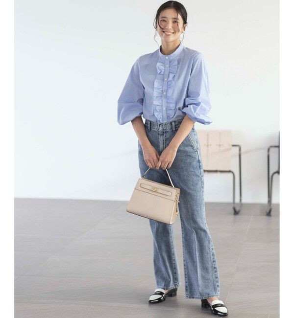 組曲「コンパクトシャーティング フリルブラウス」|シャツ・ブラウス|