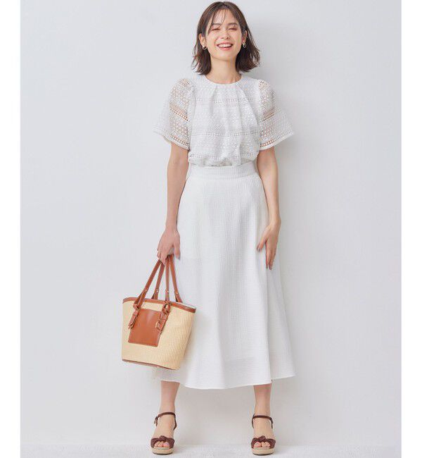 組曲「ステッチストライプドビー フレアスカート」|スカート|