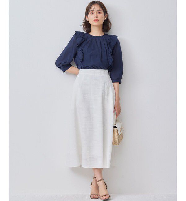 組曲「ステッチストライプドビー フレアスカート」|スカート|
