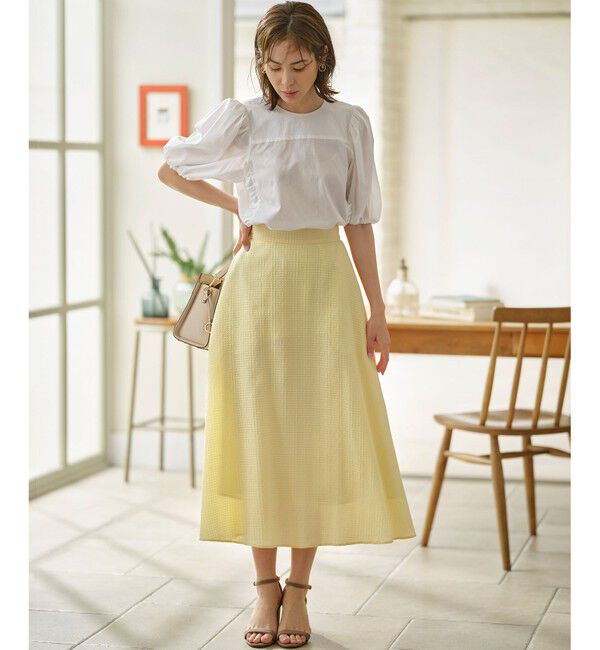 組曲「ステッチストライプドビー フレアスカート」|スカート|