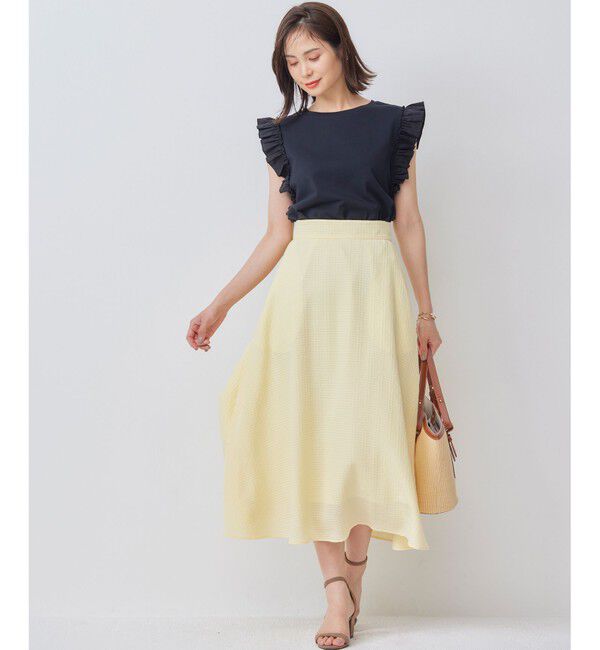 組曲「ステッチストライプドビー フレアスカート」|スカート|
