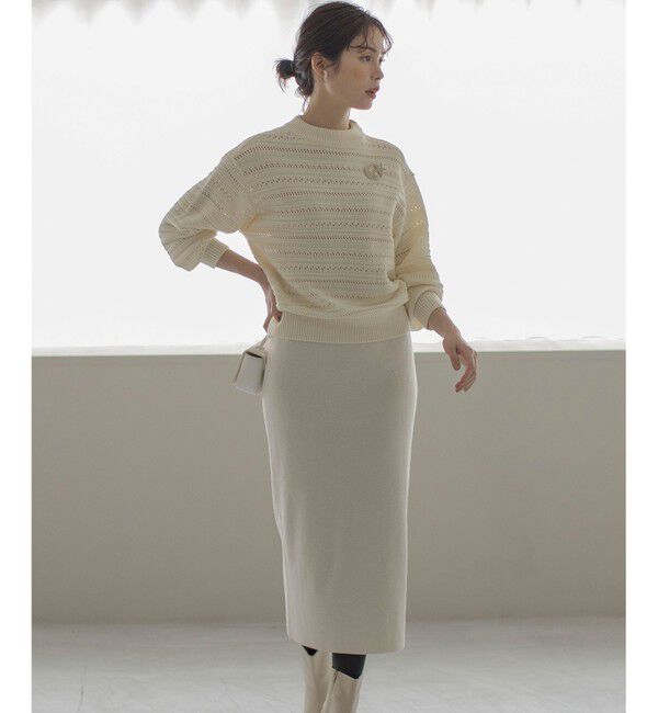 組曲「【Oggiコラボ】きらきらラメニットスカート」|スカート|