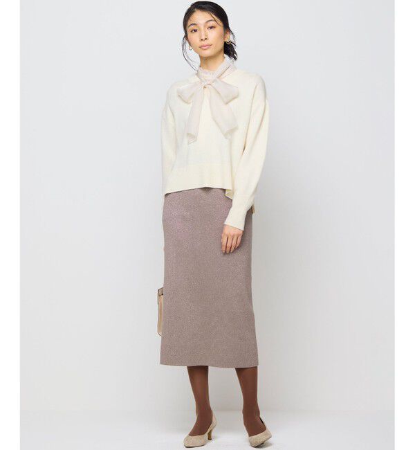 組曲「【Oggiコラボ】きらきらラメニットスカート」|スカート|