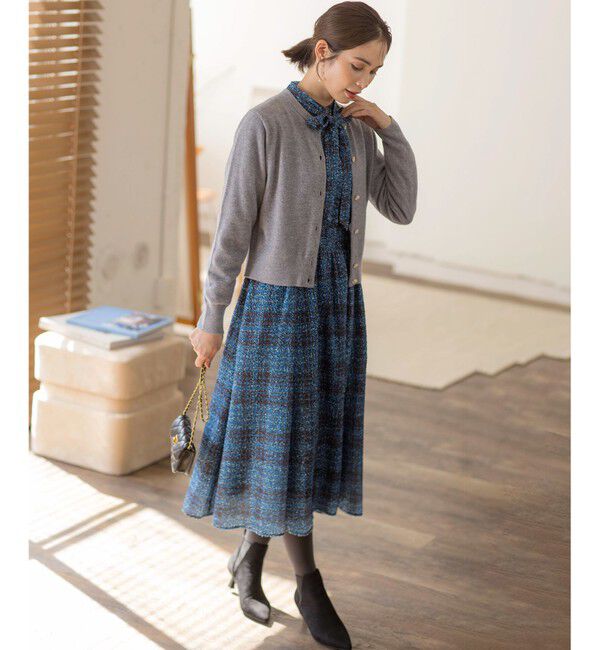 組曲「【アンサンブル対応可】ピュアカシミヤ ビジューカーディガン」|ニット・セーター|