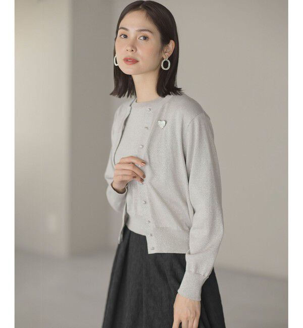 組曲「【WEB限定・2SET】ラメ入りアンサンブルニット」|カーディガン|