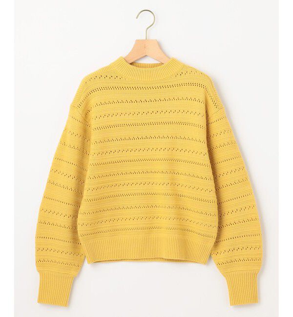 組曲「【WEB限定カラーあり】透かし編みバルキーボーダー柄ニット」|ニット・セーター|