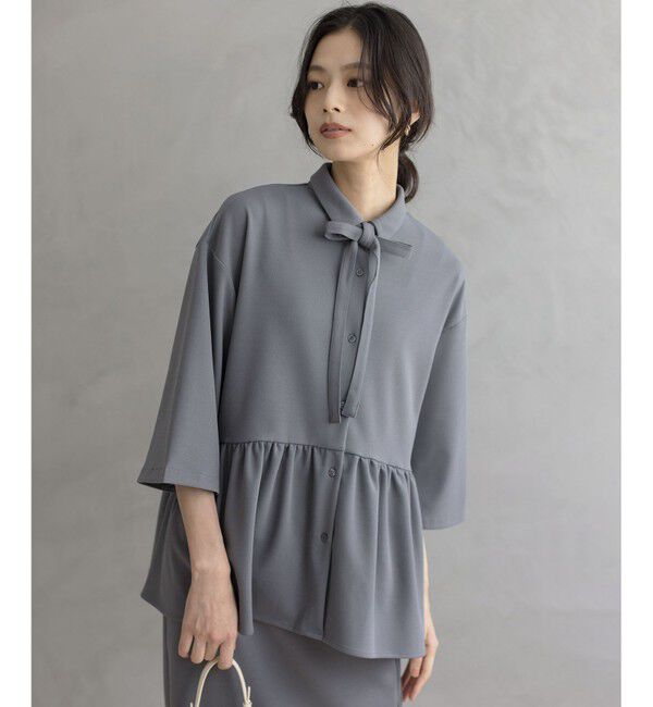 組曲「ジョーゼットジャージーボウタイチュニック ブラウス」|シャツ・ブラウス|