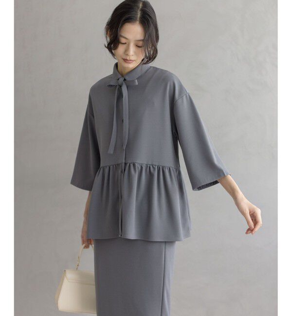 組曲「ジョーゼットジャージーボウタイチュニック ブラウス」|シャツ・ブラウス|