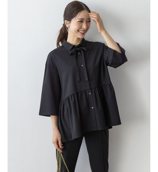 組曲「ジョーゼットジャージーボウタイチュニック ブラウス」|シャツ・ブラウス|
