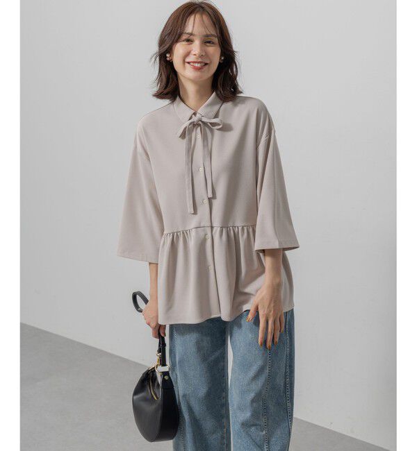 組曲「ジョーゼットジャージーボウタイチュニック ブラウス」|シャツ・ブラウス|