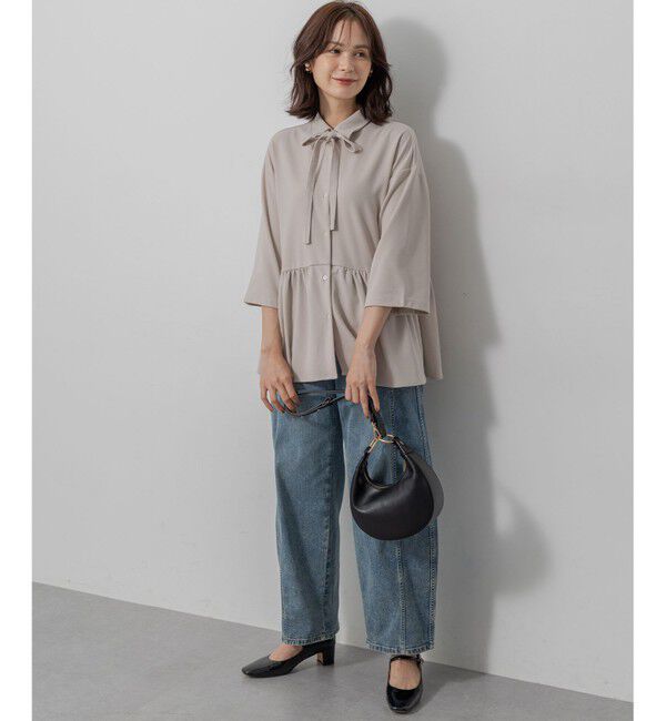 組曲「ジョーゼットジャージーボウタイチュニック ブラウス」|シャツ・ブラウス|