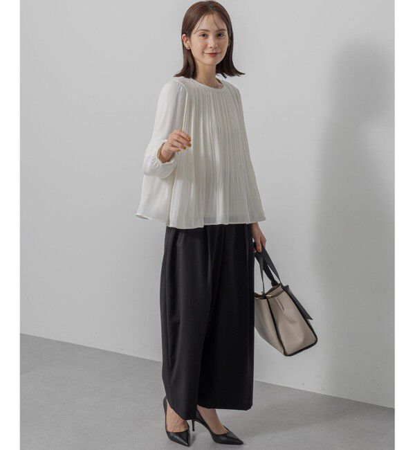 組曲「【WEB限定】ジョーゼットシフォンプリーツ ブラウス」|シャツ・ブラウス|