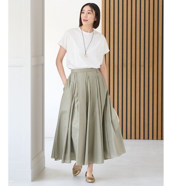 自由区「【洗える・XSサイズあり】シアーシャイニー スカート」|スカート|