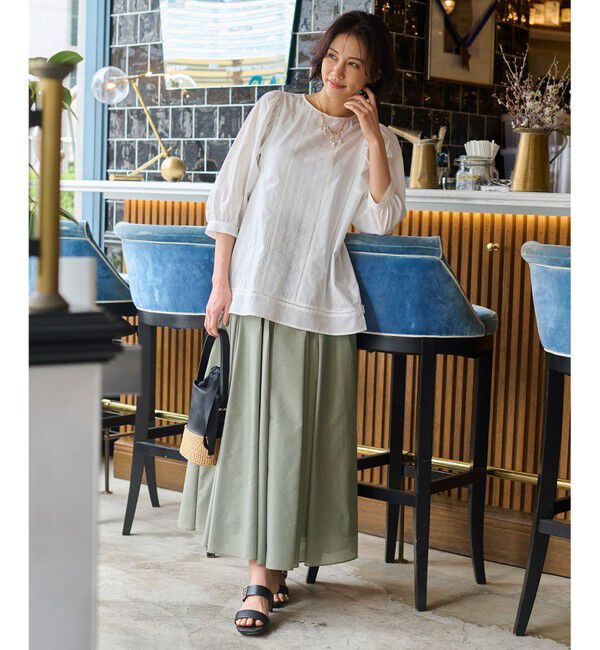 自由区「【洗える・XSサイズあり】シアーシャイニー スカート」|スカート|