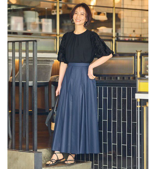 自由区「【洗える・XSサイズあり】シアーシャイニー スカート」|スカート|