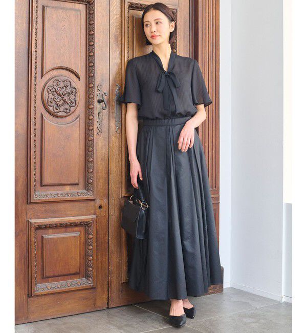 自由区「【洗える・XSサイズあり】シアーシャイニー スカート」|スカート|