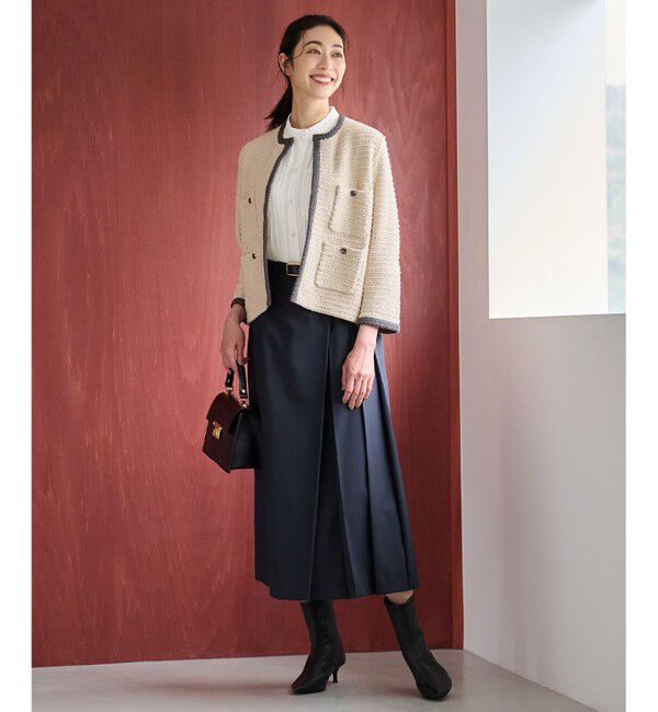 自由区「ツイードライクニット カーディガン」|カーディガン|