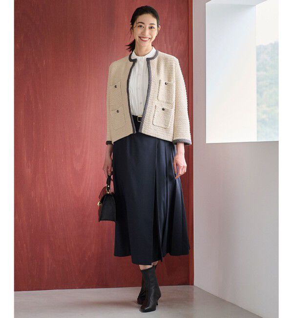 自由区「ツイードライクニット カーディガン」|カーディガン|