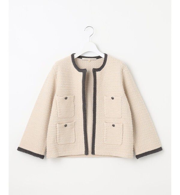 自由区「ツイードライクニット カーディガン」|カーディガン|