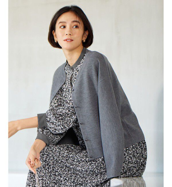 自由区「【WEB&一部店舗限定】スムージーニット カーディガン」|カーディガン|チャコール
