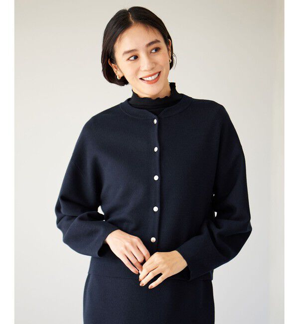 自由区「【WEB&一部店舗限定】スムージーニット カーディガン」|カーディガン|ネイビー