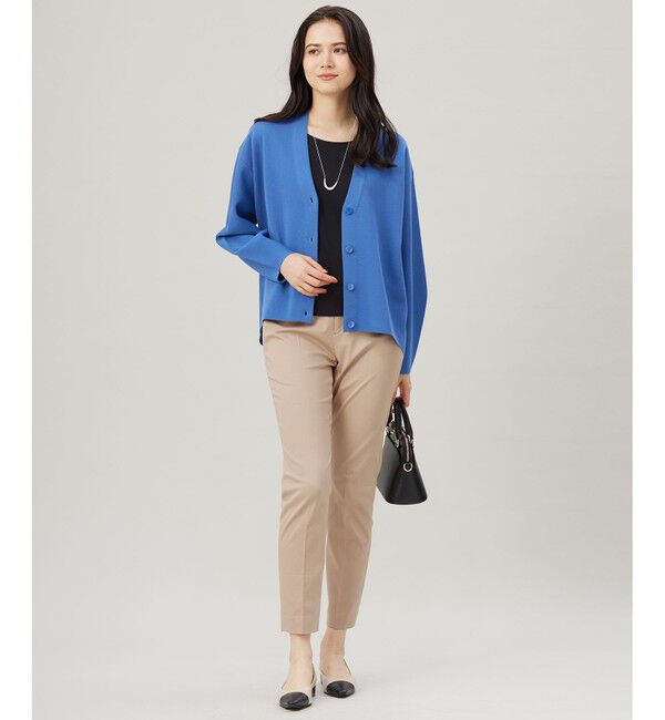 自由区「【洗える】ドライコットンハイゲージニット カーディガン」|カーディガン|