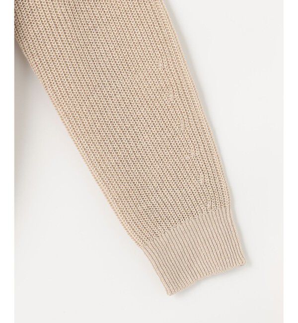 自由区「【洗える】リネンミドルゲージフーディ ニット」|パーカー|