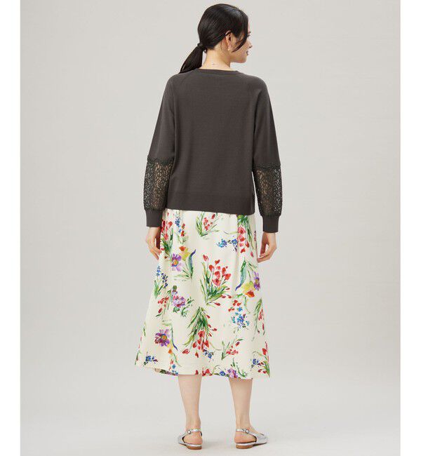 自由区「【洗える】レースコンビ ニット」|ニット・セーター|