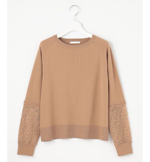 自由区「【洗える】レースコンビ ニット」|ニット・セーター|