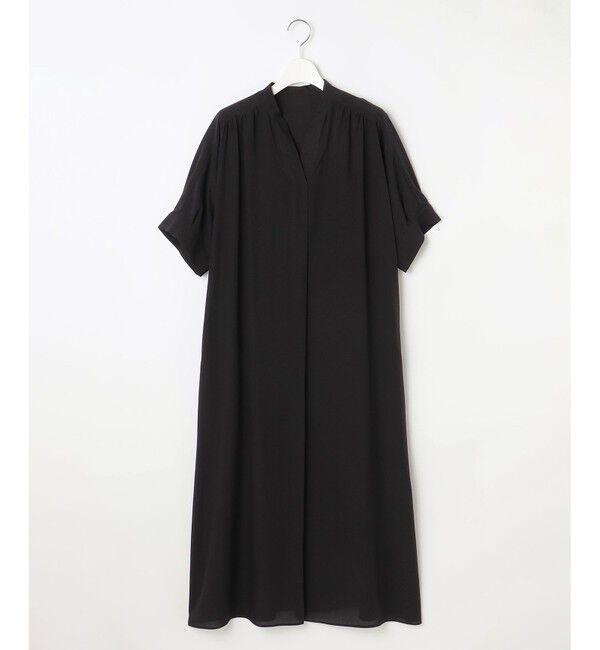 自由区「【接触冷感・UVケア・抗菌防臭・洗える】リヨセルポプリンシャツ ワンピース」|ワンピース|