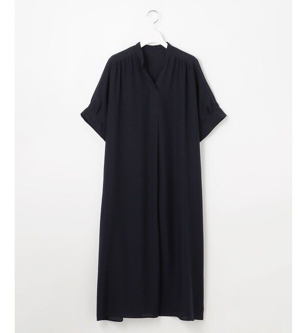 自由区「【接触冷感・UVケア・抗菌防臭・洗える】リヨセルポプリンシャツ ワンピース」|ワンピース|