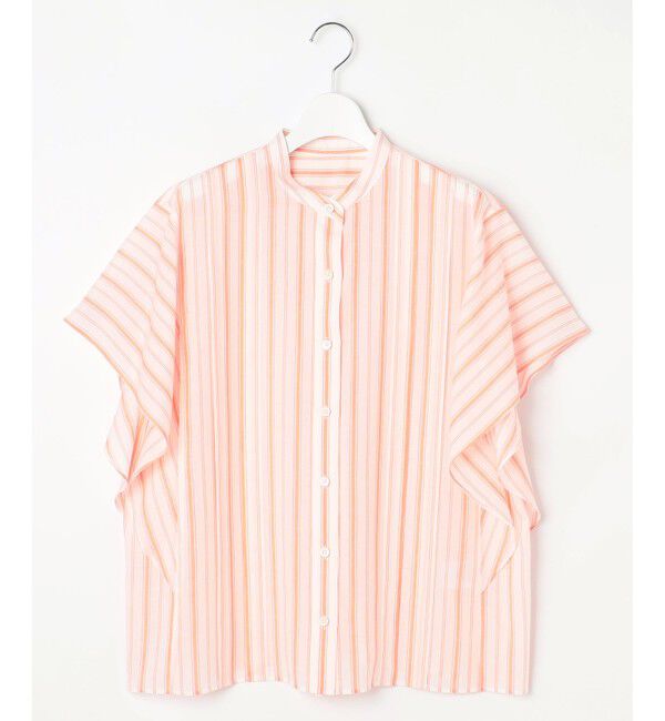 自由区「【接触冷感・吸水速乾・洗える】ナチュラルリネンフレア袖 シャツ」|シャツ・ブラウス|