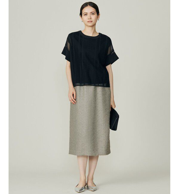 自由区「【洗える】ルーレックスジャカード スカート」|スカート|