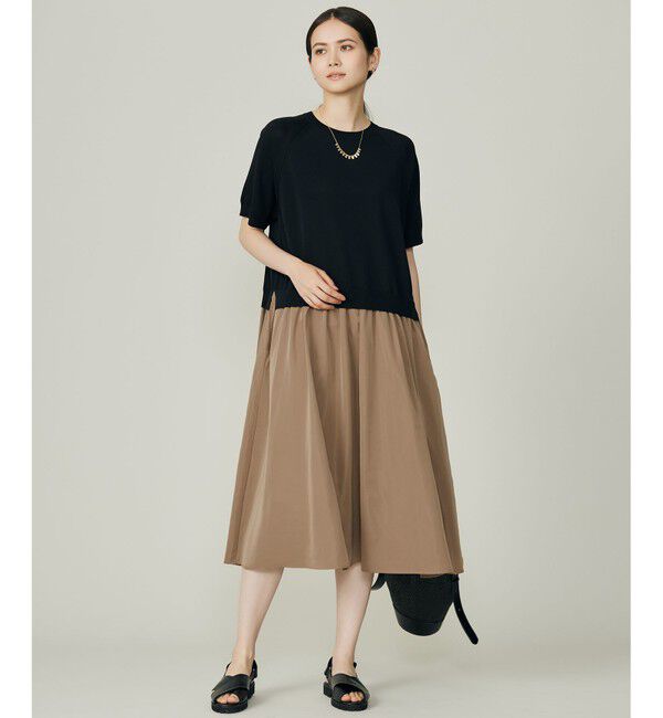 自由区「【洗える】タフタコンビ半袖 ワンピース」|ワンピース|