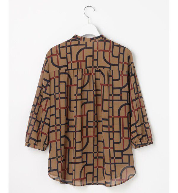 自由区「ジオメトリックレトロプリント ブラウス」|シャツ・ブラウス|