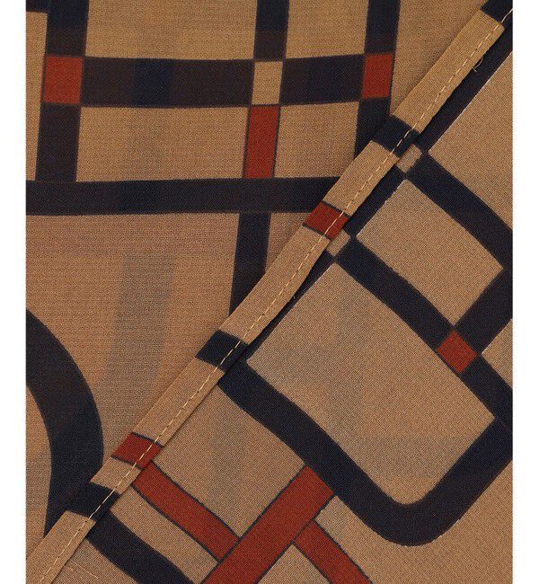 自由区「ジオメトリックレトロプリント ブラウス」|シャツ・ブラウス|