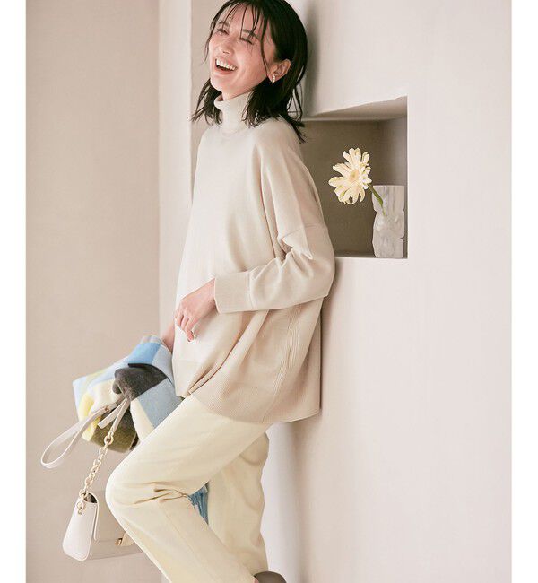 23区「【洗える】ウールブレンド タートルネック ニット」|ニット・セーター|