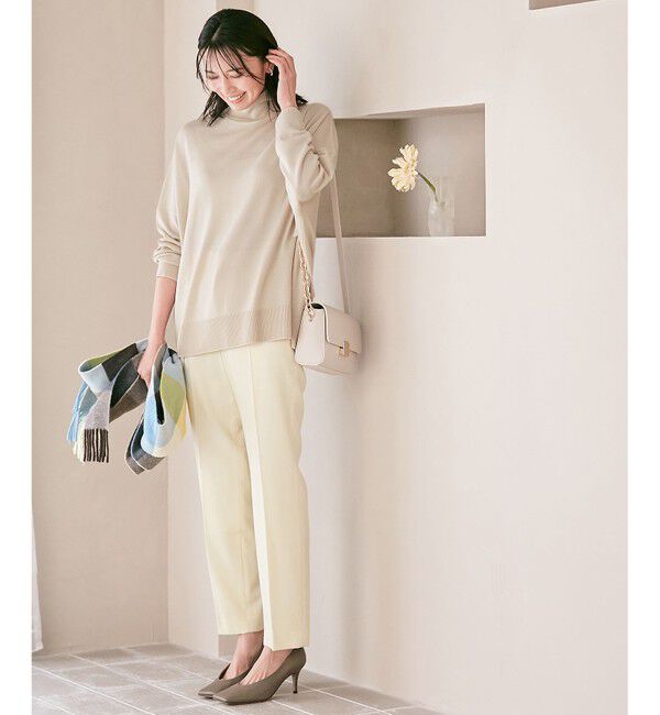 23区「【洗える】ウールブレンド タートルネック ニット」|ニット・セーター|