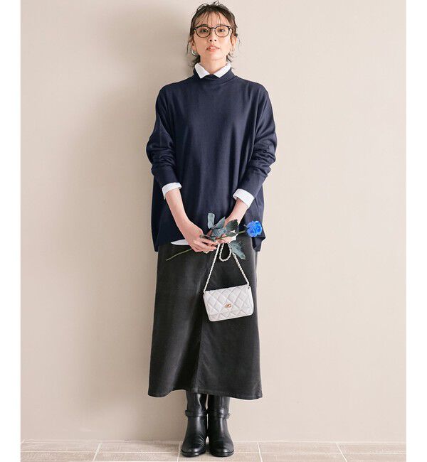 23区「【洗える】ウールブレンド タートルネック ニット」|ニット・セーター|