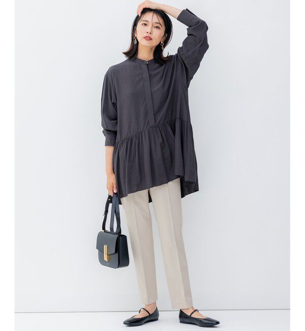 23区「【Oggi2月号掲載/新色追加】TRストレッチギャバ テーパードパンツ」|その他|