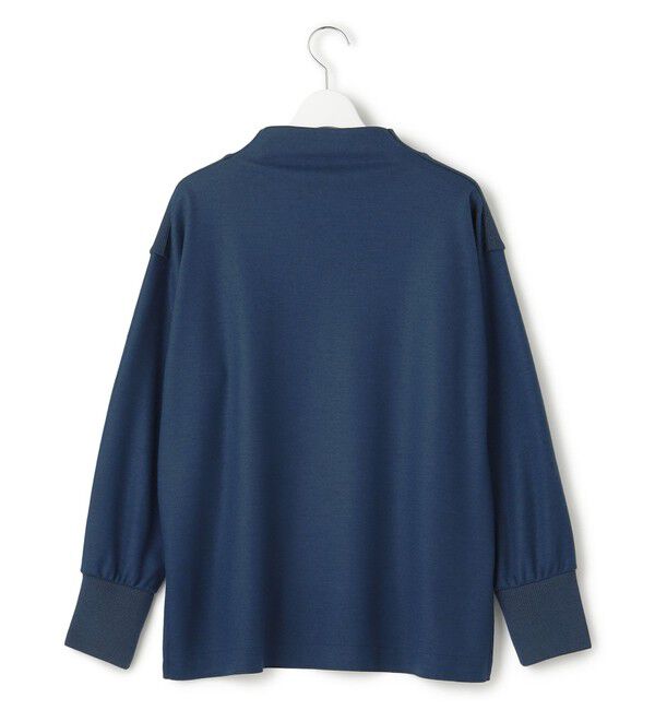 23区「【洗える】ウールミルドジャージー ボトルネック プルオーバー」|Tシャツ・カットソー|