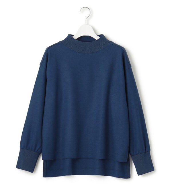 23区「【洗える】ウールミルドジャージー ボトルネック プルオーバー」|Tシャツ・カットソー|