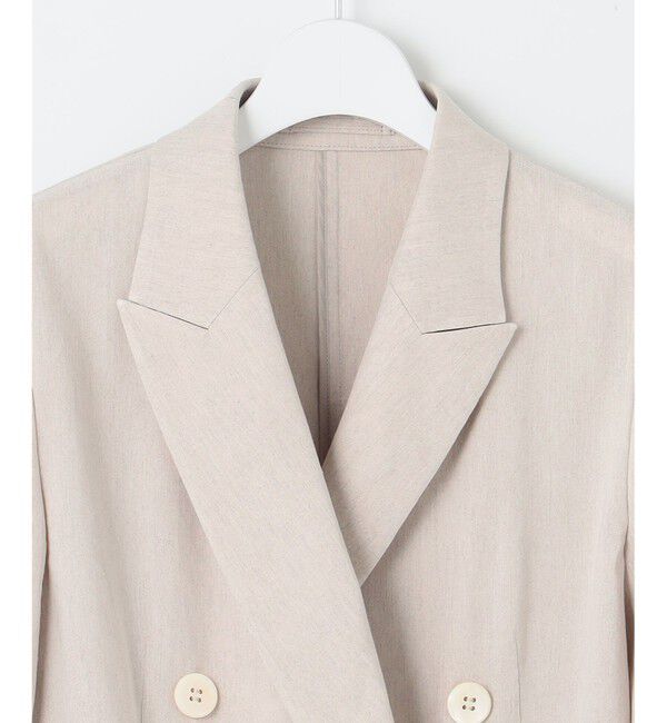 23区「【セットアップ対応/洗える】リネンレーヨンストレッチ ダブル ジャケット」|テーラードジャケット|