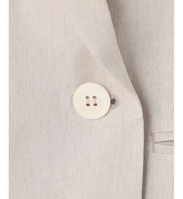 23区「【セットアップ対応/洗える】リネンレーヨンストレッチ ダブル ジャケット」|テーラードジャケット|